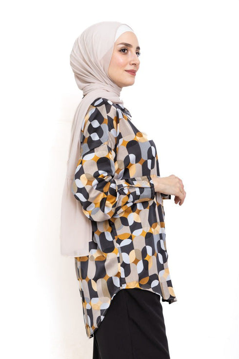 Black P - Satin Over Size Shirt Style 2 - Khotwh